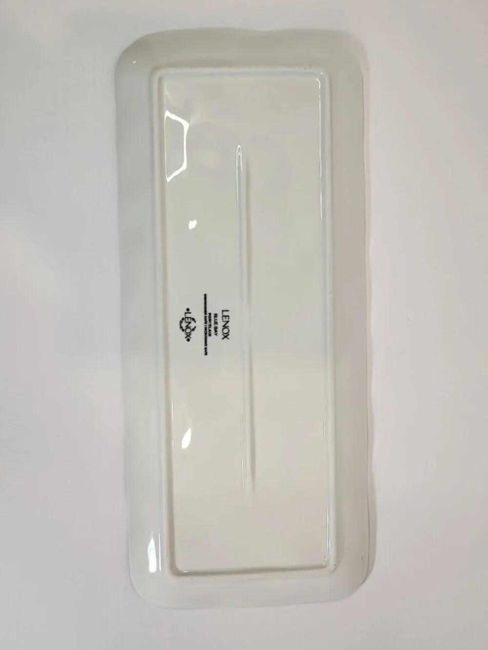 Lenox Blue Bay Stripe Porcelain Hors D'oeuvre Tray -‎ 14